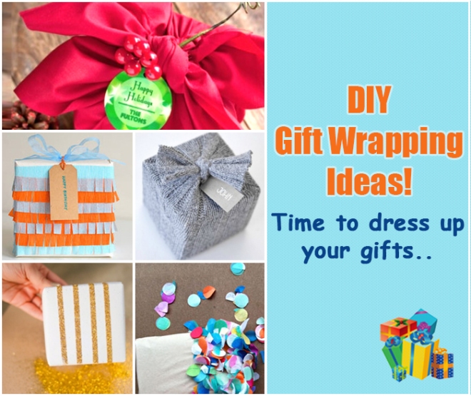 gift wrapping collage